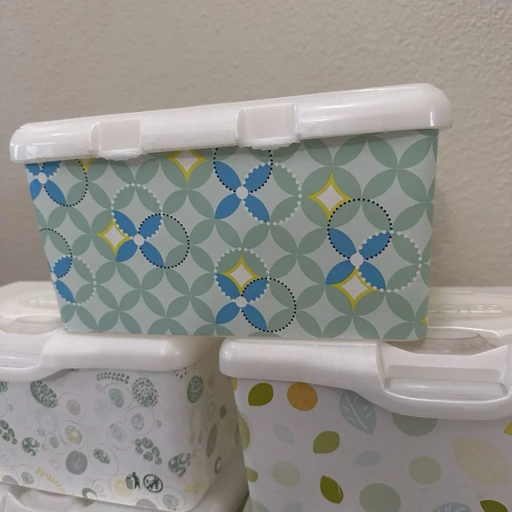 Huggies Baby Wipes Lot Of 5 EMPTY Containers Blue Green Pop Up Refillable